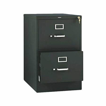 HON 512CPP 510 Series Black Full-Suspension Two-Drawer Filing Cabinet - 18 1/4'' x 25'' x 29'' 328HON512CPP